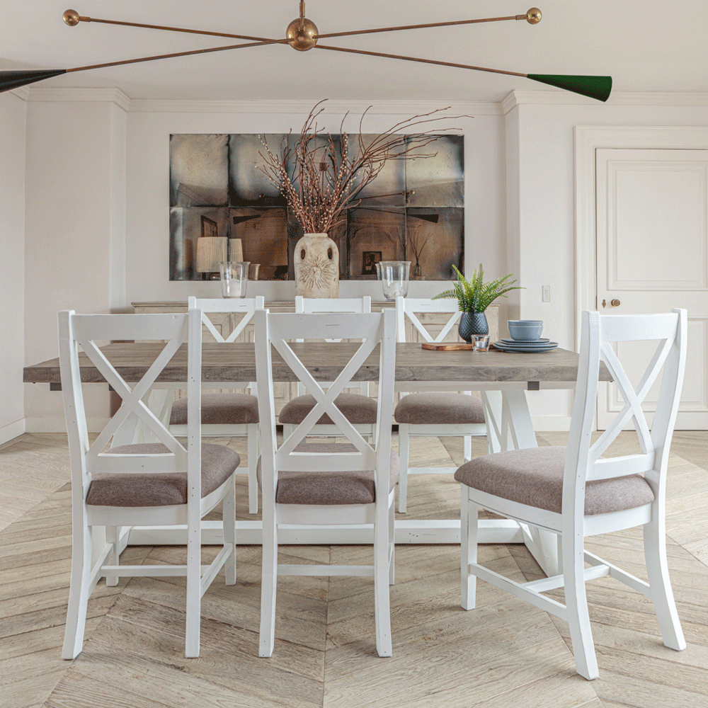 The White and Grey Extending Dining Table 2 metre | Inside Out Living