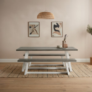 White And Grey Extending Dining Table 2M