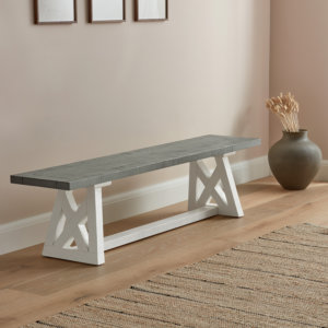 White And Grey Dining Bench (Large 1.8M)
