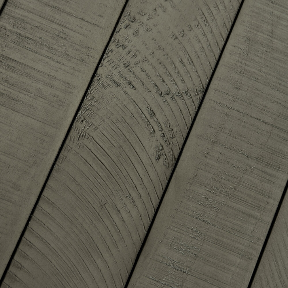 close up of the finish on grey dining table top showing various details