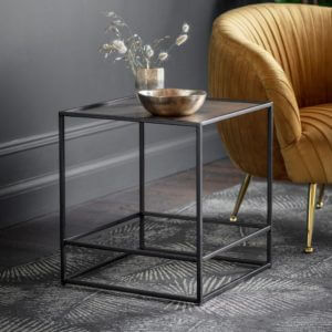 The Metal Frame Side Table Antique Gold
