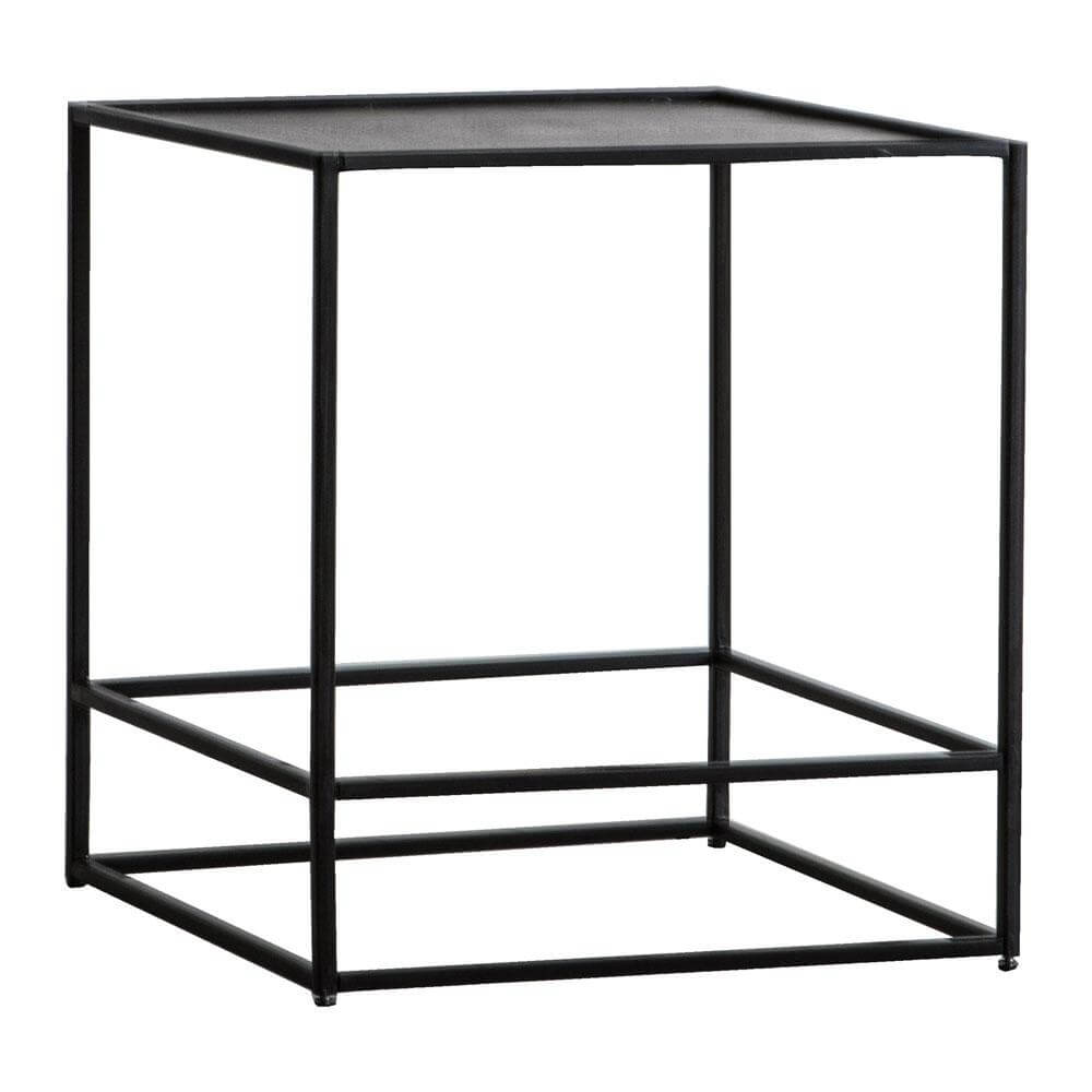 The Metal Frame Side Table Antique Silver