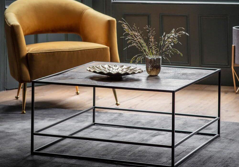The Metal Frame Coffee Table Antique Gold