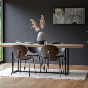 Matte Oak Dining Table Large Grey (2m)