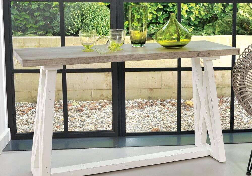 The White and Grey Console Table