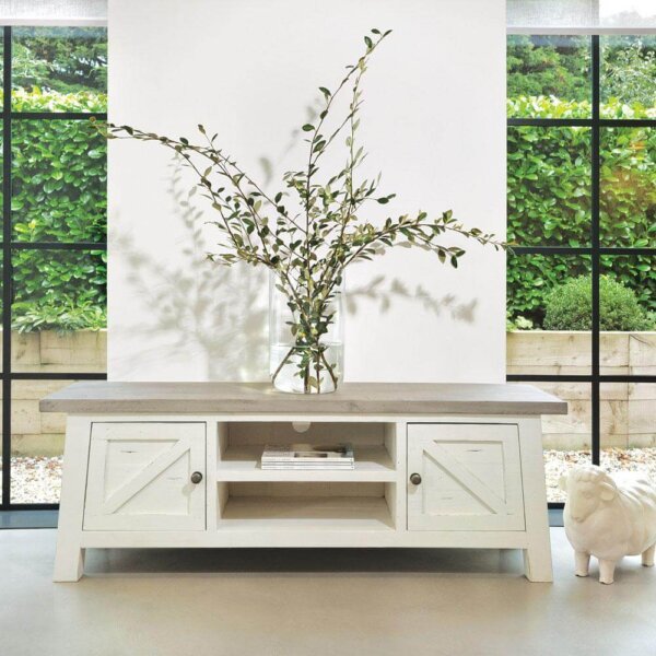 The White and Grey TV Unit