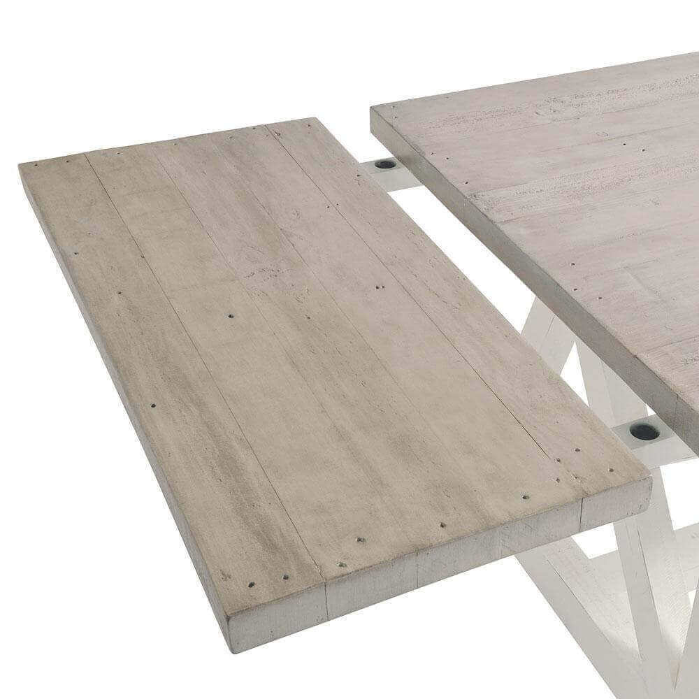The White And Grey Extending Dining Table 2 Metre Insideout Living