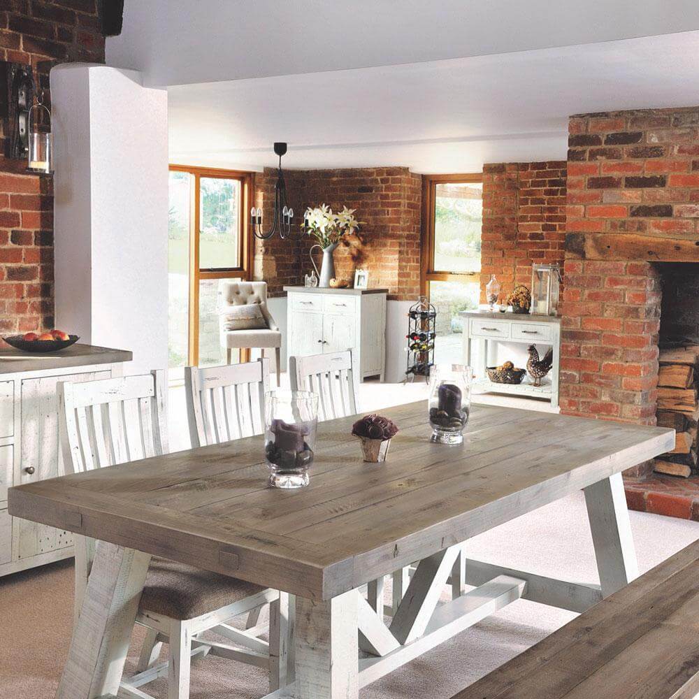 Modern Farmhouse Extending Dining Table 2m