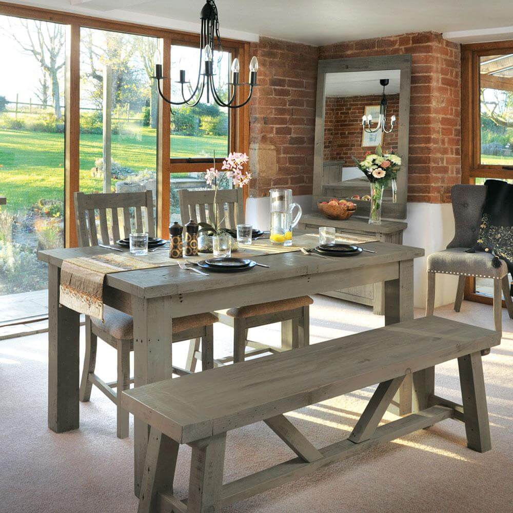 Cotswold Dining Set with 2 Cotswold Chairs and Small Bench (1.4m)