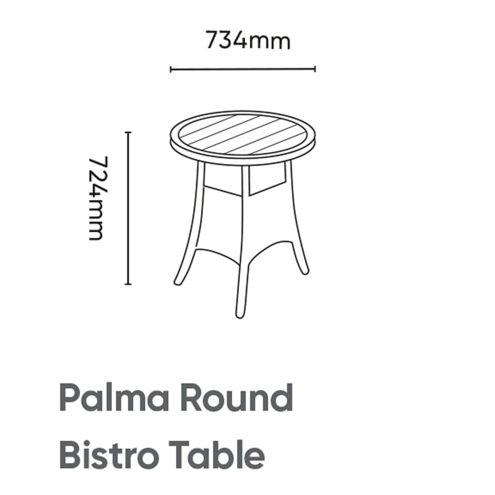 2020 Kettler Palma Garden Bistro Table Set With Rattan Chairs