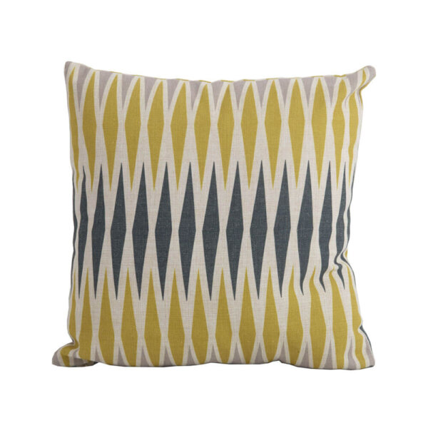 Bramblecrest Harlequin yellow square scatter cushion