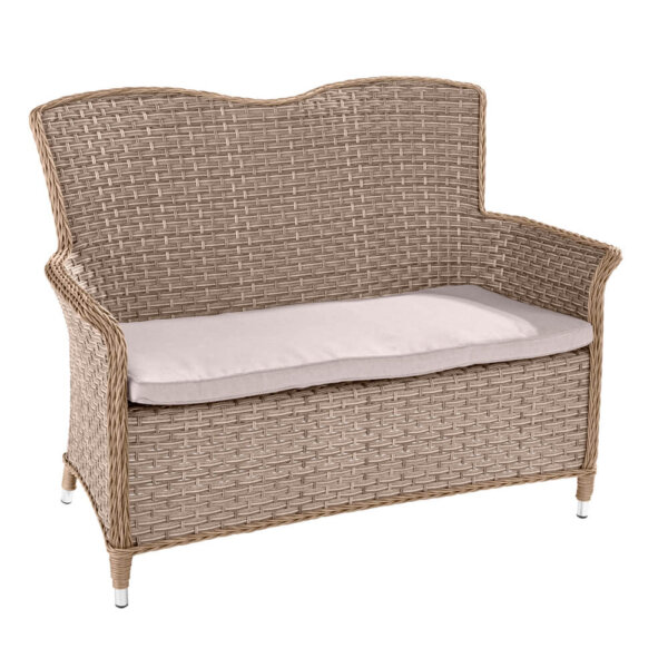 2021 Hartman Heritage 2-Seat Rattan Garden Bench - Beech