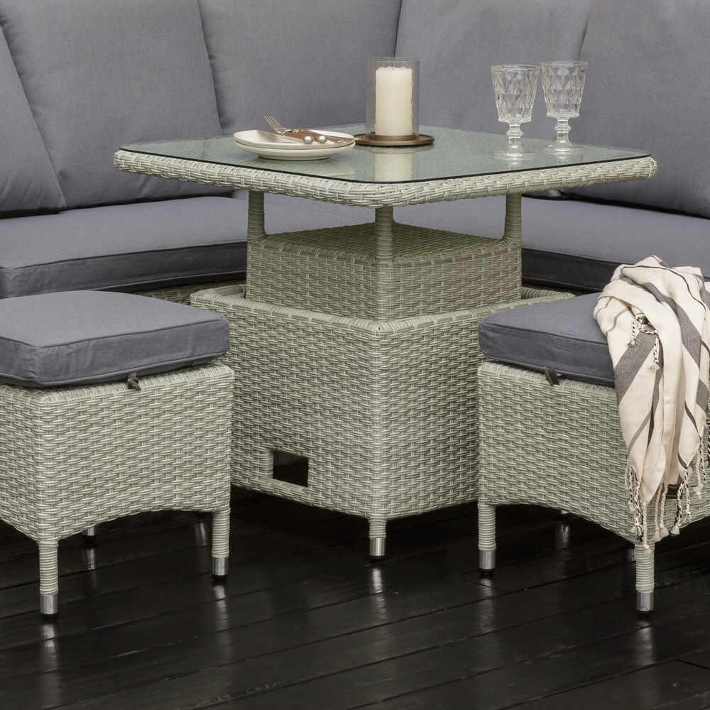 Bramblecrest Tetbury Garden Sofa Set, adjustable table and stools