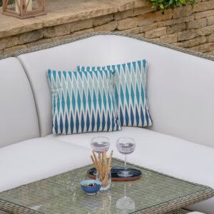 Bramblecrest Harlequin Blue Square Scatter Cushion