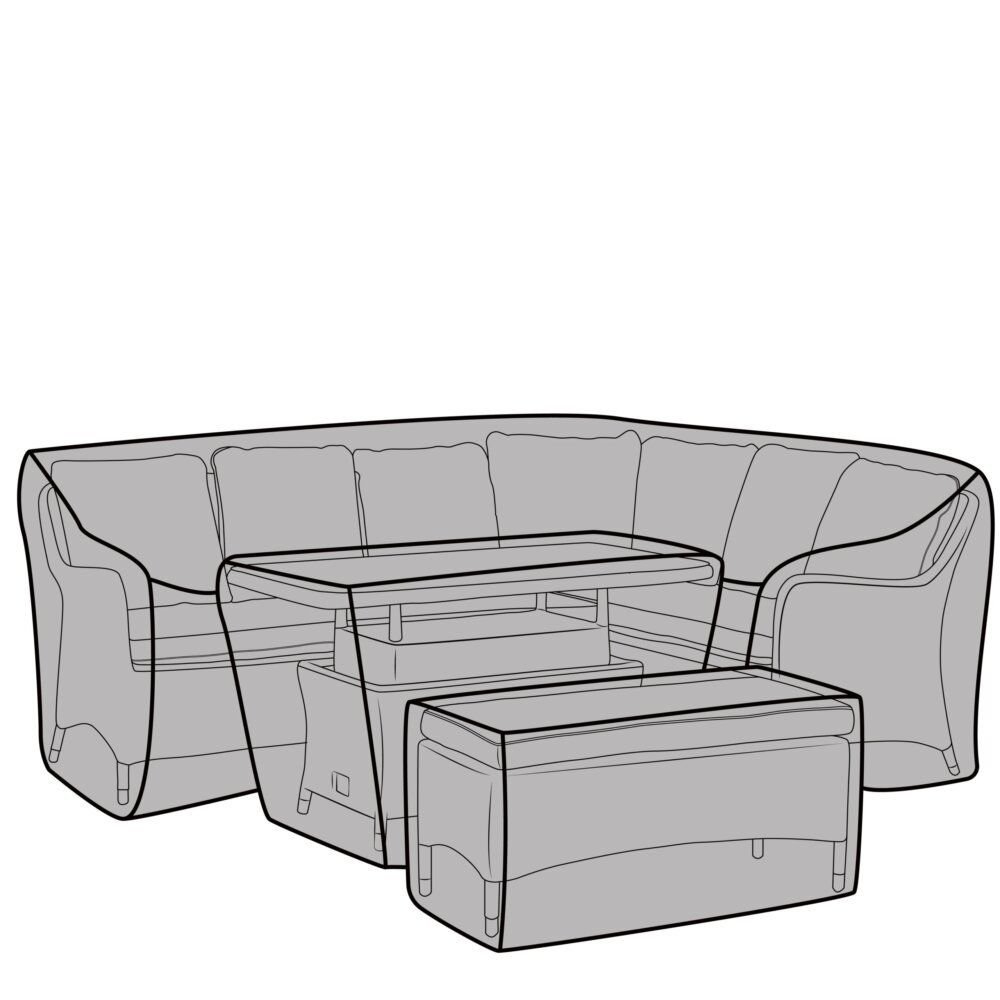 Bramblecrest Tetbury Rectangle Modular Sofa Set Protective Cover Set