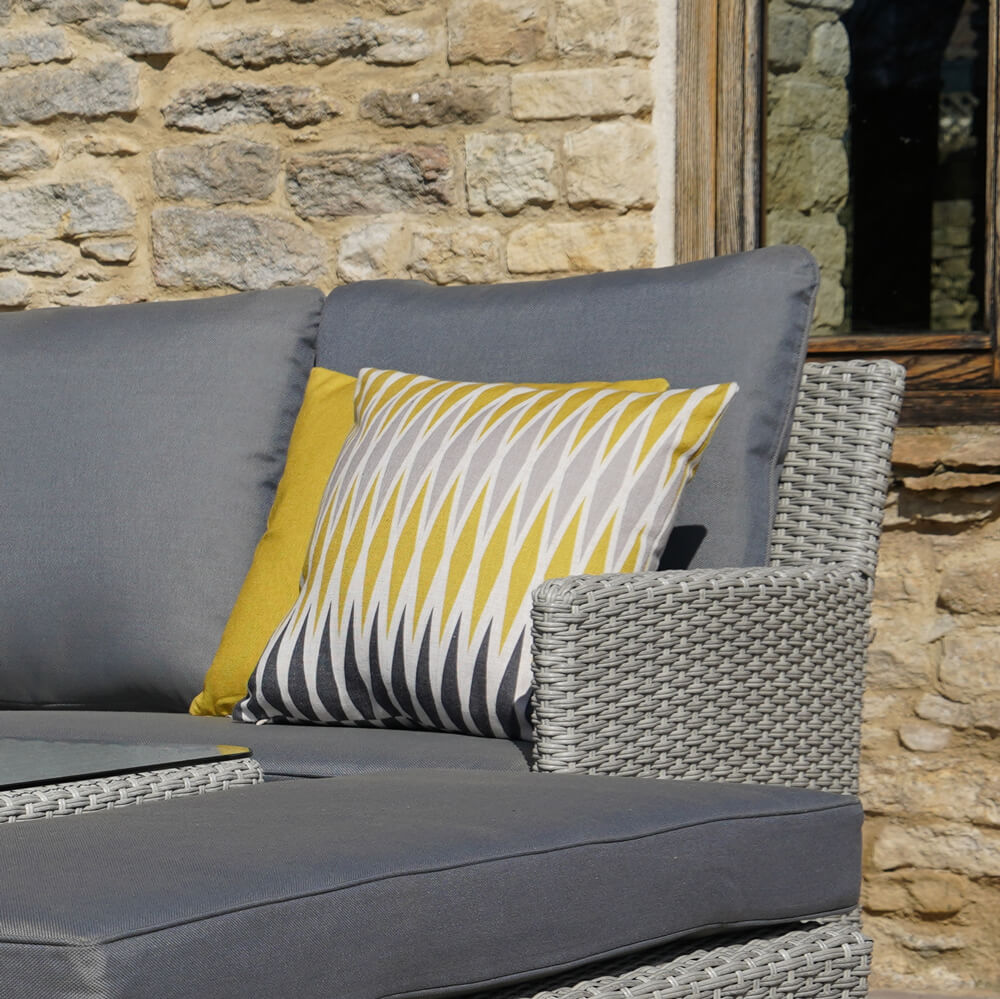 Bramblecrest Harlequin Yellow Square Scatter Cushion