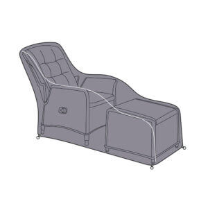 Illustration of heritage reclining companion chair set with footstool protective cover
