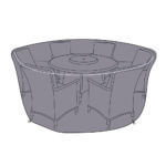 illustration of heritage Westbury 6 seat round protective cover