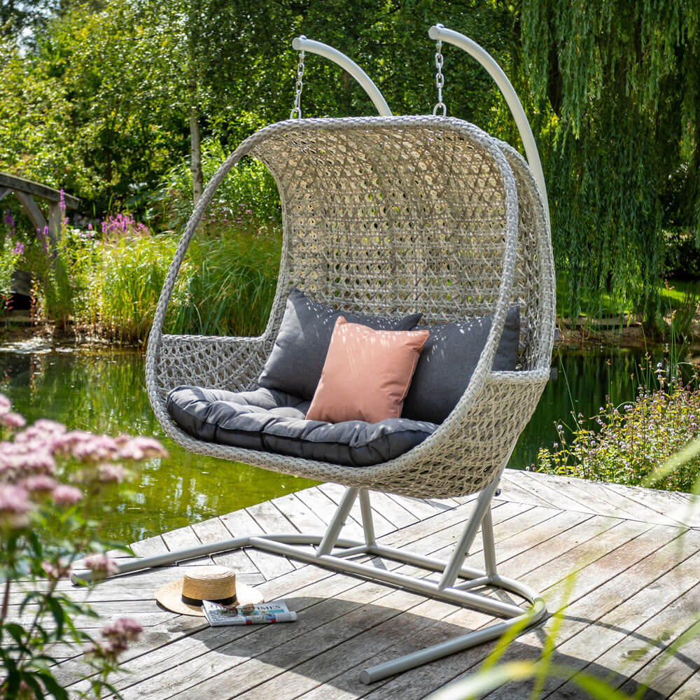 2020 Hartman Heritage Double Cocoon Chair - Ash/Slate | InsideOut Living
