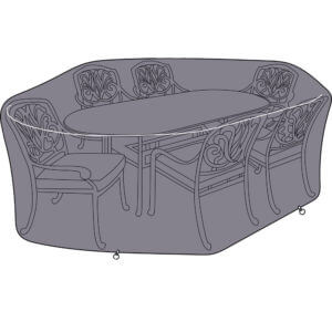illustration of aluminium 6 seat oval protective cover