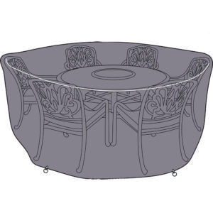 illustration of aluminium 6 seat round set protective cover