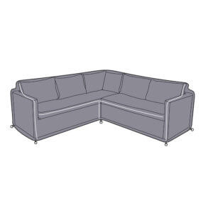 illustration of Westbury square corner lounge sofa protective cover