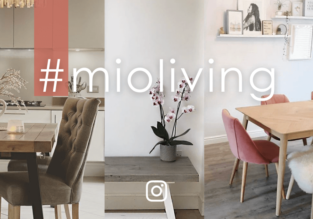 #mioliving Instagram advert featuring 3x different interiors