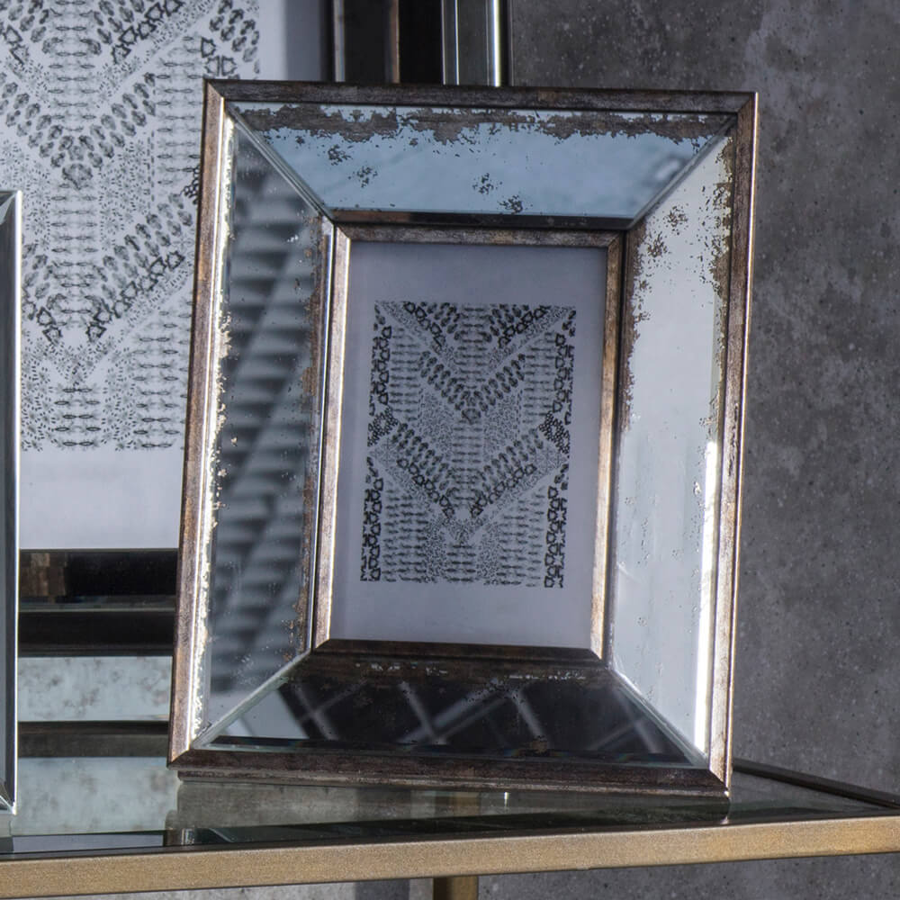 Dickinson Wide Bevelled Mirror Photo Frame 4x6"