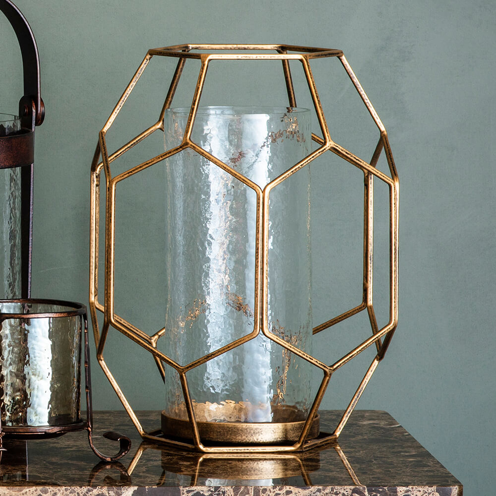 Saint Germain Gold Cage Lantern