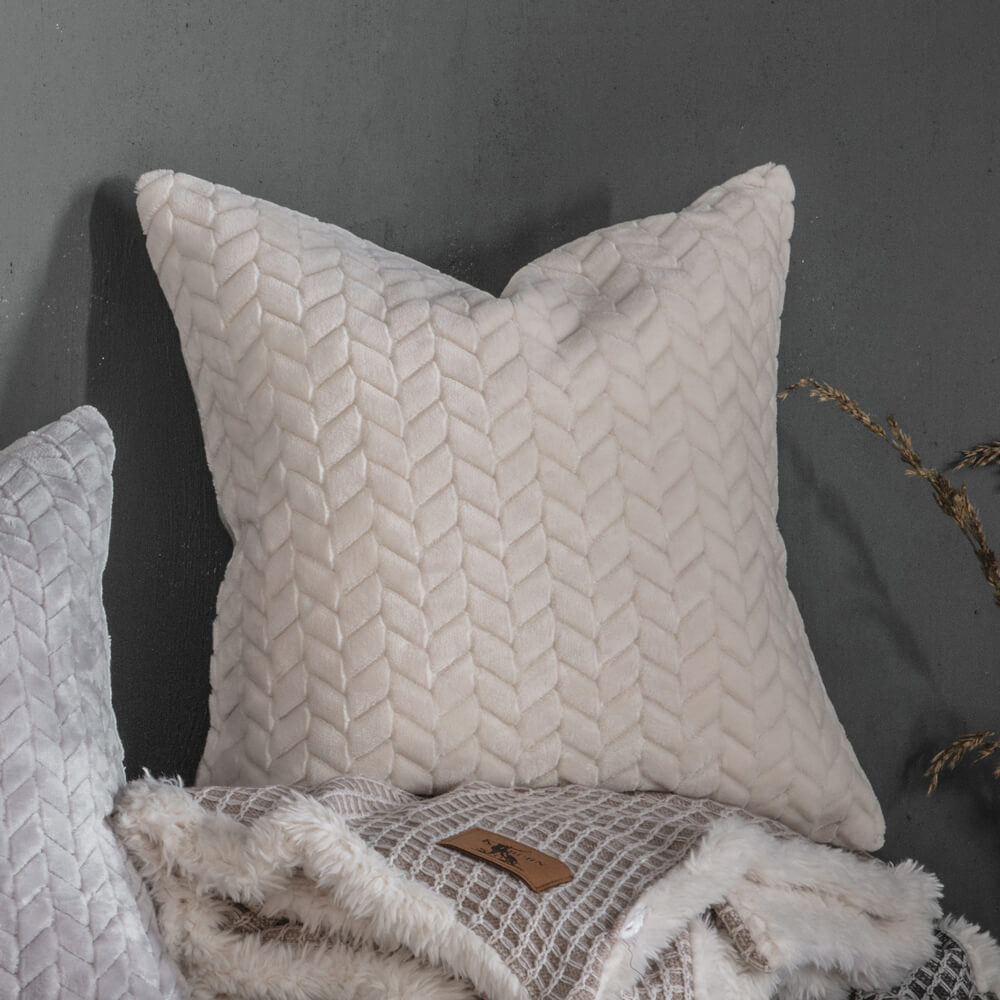 Soft Textured Cushion - Cream