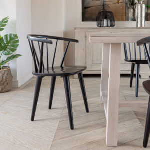 Brunswick dining chair- black next to table end