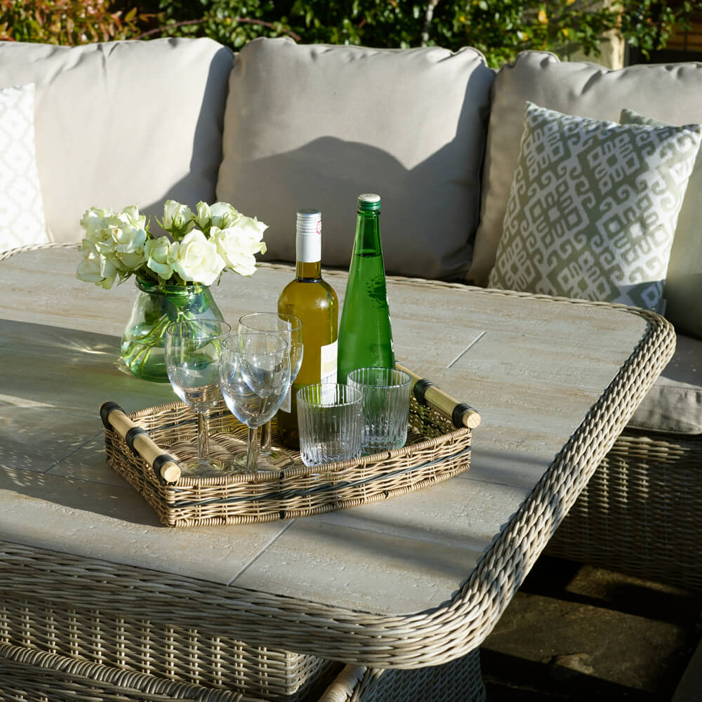 Bramblecrest Monterey Square Outdoor Sofa Set Sandstone