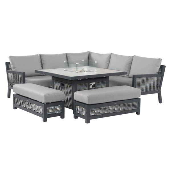Grey_Metal_garden_furniture_With_Large_Square_table_With_white_background
