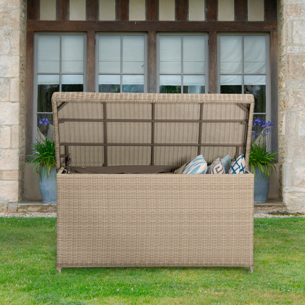 2021 Bramblecrest Monterey Outdoor Standard Cushion Storage Box With Waterproof Liner - Sandstone