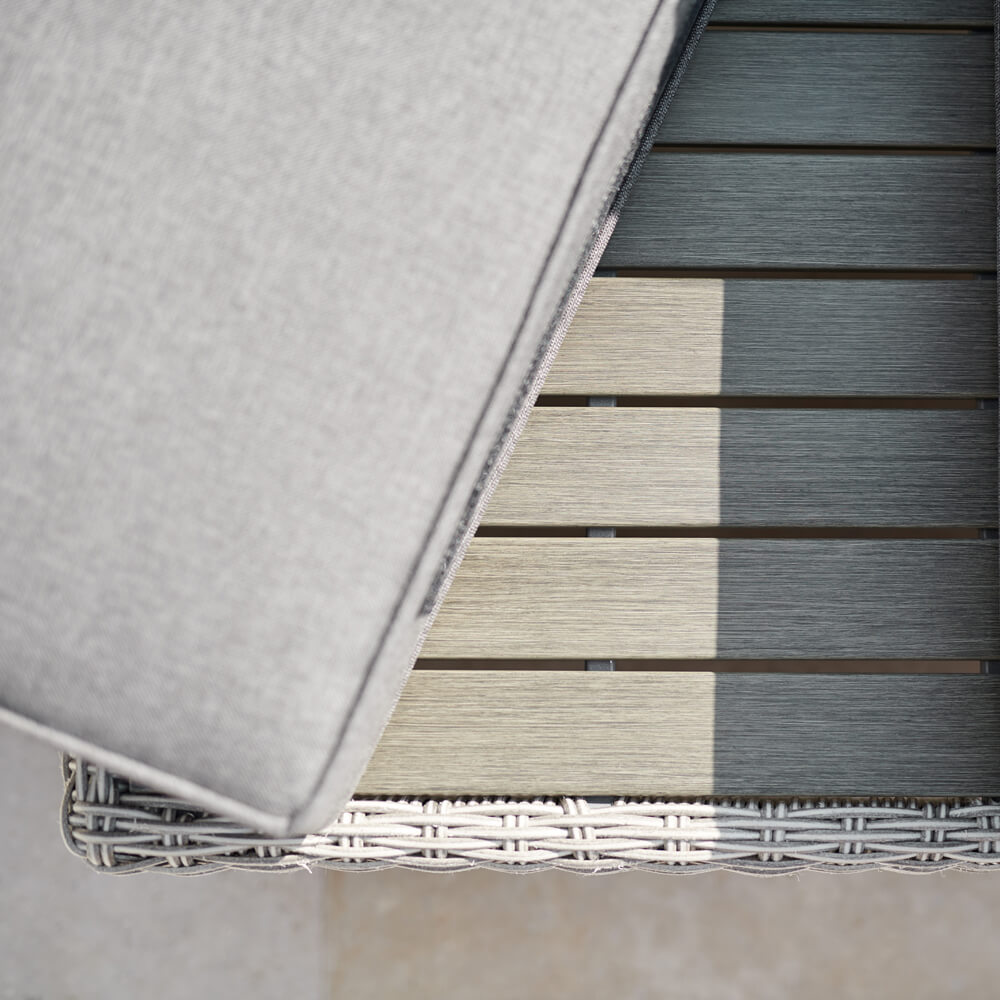 image showing how cushions can be removed to create extra slat table surface