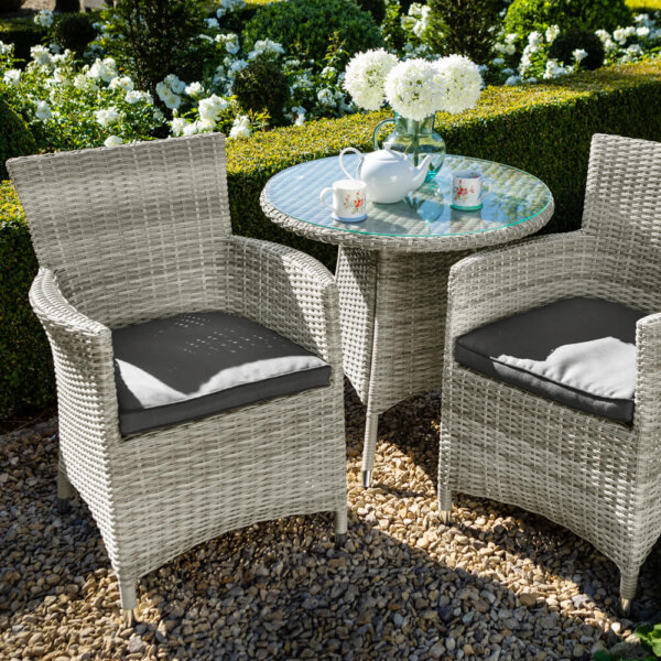 Hartman Westbury Garden Bistro Set Ash/Slate Inside Out Living