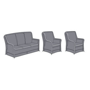 Hartman Heritage 3 Seat Reclining Sofa & 2 Reclining Lounge Chairs Protective Cover Set