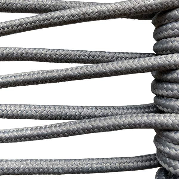 close up of multiple grey ropes