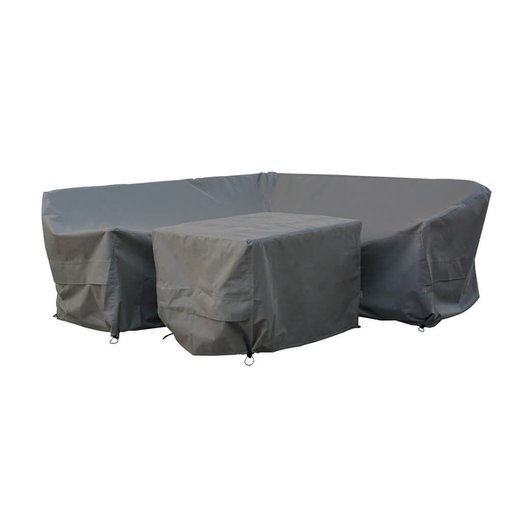 2021 Bramblecrest Aluminium Mini Corner Sofa With Adjustable Table Protective Cover Set