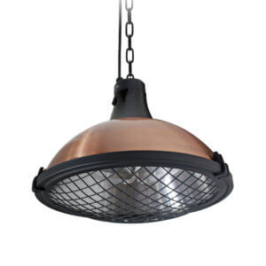 Kettler Copper Pendant Hanging Heater on a white background