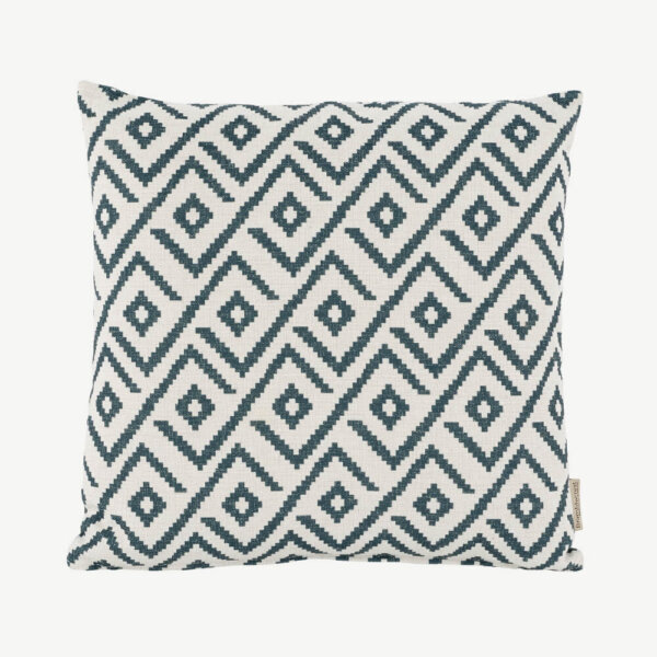 Bramblecrest Green Geometric Square Scatter Cushion on white background