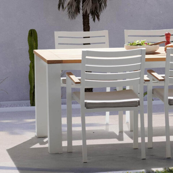 Kettler Elba 6 Seat White Dining Set with Armchairs