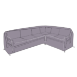 drawing of Hartman Apollo Rectangle Corner Sofa Long Left Hand Protective Cover on white background