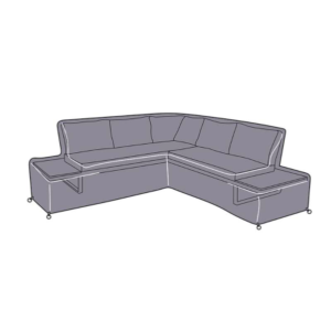 drawing of Hartman Singapore Square Corner Sofa Protective Cover on white background