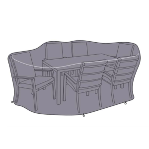 drawing of Hartman Vienna 6 Seat Rectangle Dining Set Protective Cover on white background