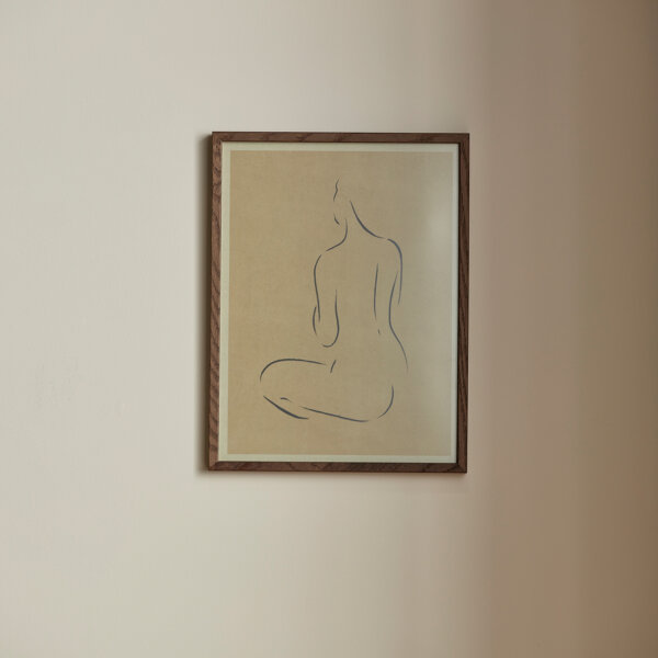 corner segment of multi grain brown wood picture frame