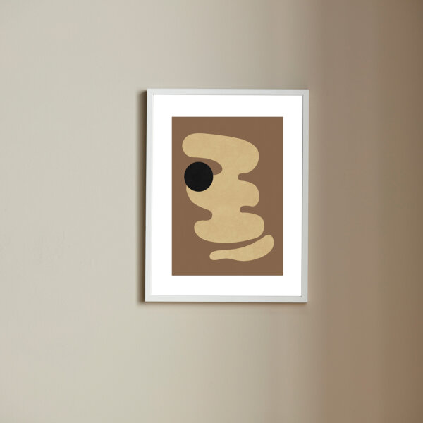 abstract art print using browns, beiges and black by artist Denis Boudart