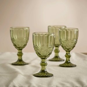 Leighton Wine Glass Green Set of 4