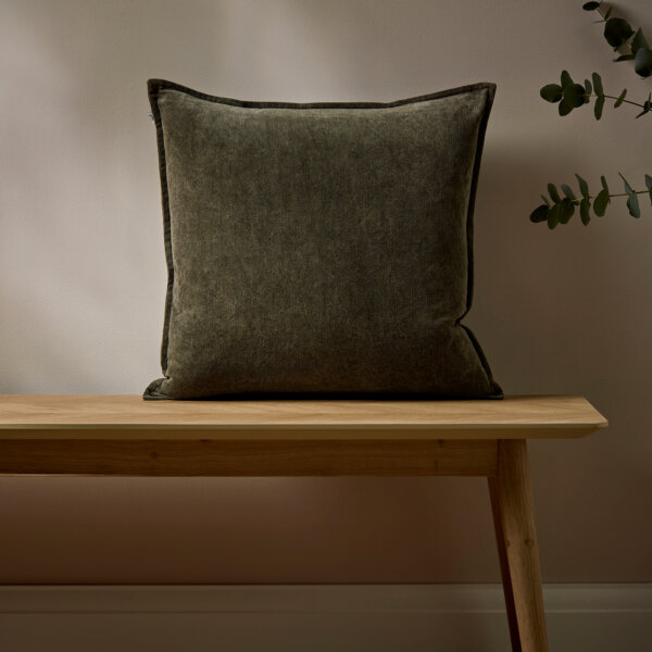 Ivy Cushion Cover Dark Olive