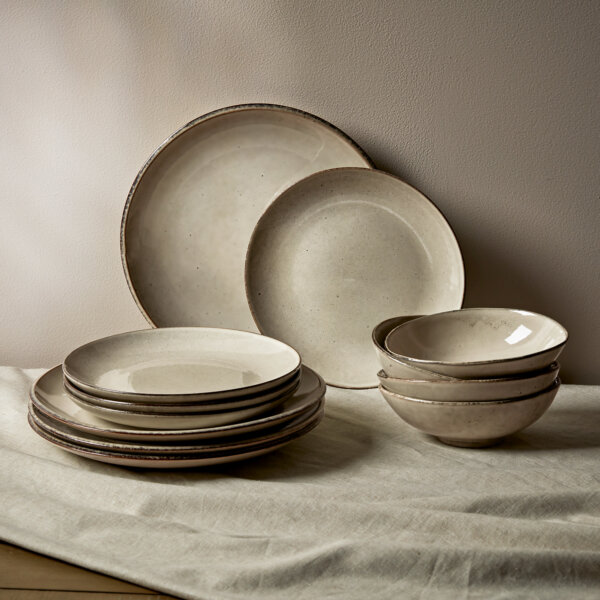 Sherwood 12 Piece Dinnerware Set, Sandstone